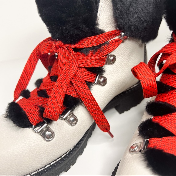 J. Crew White Leather winter Boots size 6 - Picture 6 of 6